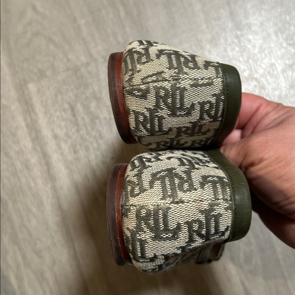 Ralph Lauren Green and Gold Loafers - Picture 9 of 10